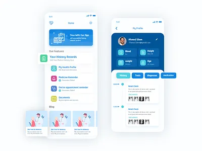 Medical History App care doctor doctor appointment doctor reminder documents history medical medical app medical care medical record medication medicine mobile patient app patient history patients reminder ui userinterface ux