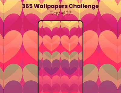 365 Wallpapers Challenge - Day #37 365 daily challenge affinity designer affinitydesigner challenge love valentine valentinesday wallpaper design wallpapers