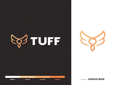 Tuff - Brand Identity Design brand brand identity branding clothing label design gold identity design identity designer letter t lettermark logo logomark logotype designer luxury monoline logo negative space smart mark streetwear typography wings