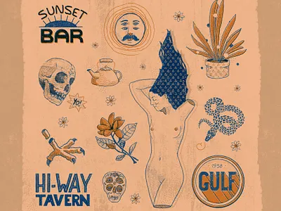 Spring is in the air drawing flowers illustration ink portrait poster skull texture wip woman