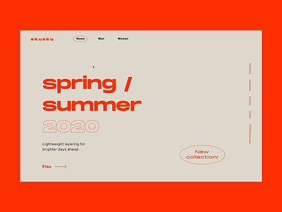 Ecommerce Homepage Animation apparel design branding brutalism concept ecommence ecommerce ecommerce design ecommerce shop fashion brand fashion design fashion ecommerce homepage design interaction interaction design interface shop slideshow ui ux