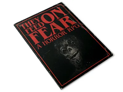 They Feed On Fear: A Horror RPG. (Zine Cover Mock Up) branding design distress logo logotype texture type vector