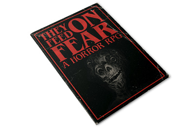 They Feed On Fear: A Horror RPG. (Zine Cover Mock Up) branding design distress logo logotype texture type vector