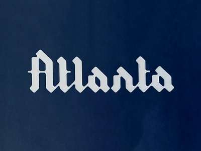 Atlanta atl atlanta blackletter blue city custom georgia gothic lettering logos script wordmark