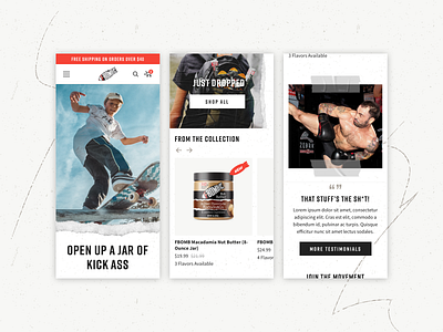 FBOMB Mobile Homepage ecommerce edgy gritty grunge hero homepage mobile mobile design responsive responsive design responsive web design responsive website texture ui ui design ux ux design ux ui web design