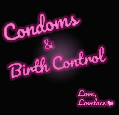 Condoms and birth control illustration poster design