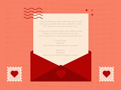 Love Letter design envelope fun illustration letter love lyrics mail movies stamp valentines wedding singer