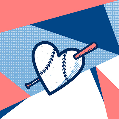 Ballentines Day adobe baseball design heart illustration logo love mlb