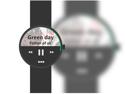 Smartwatch music player concept adobe xd app dailyui design flat minimal smartwatch ui ux