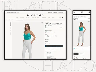 Black Halo PDP bva ecommerce shopify ui ui design ux ux design