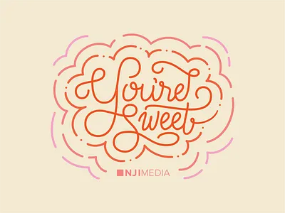 We're Sweet on You! flourishes handlettering illustration lettering love love letter monline pink relationship sweet valentine valentines day