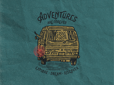 Adventures are Forever badges design clothing
