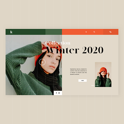 K. app branding daily 100 design fashion homepage landing page minimal ui ux