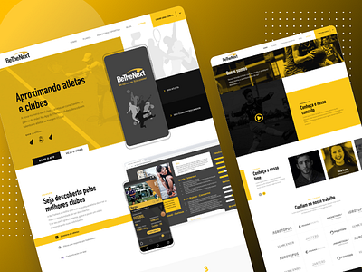 BeTheNext - Website dark design interface landing page light site ui