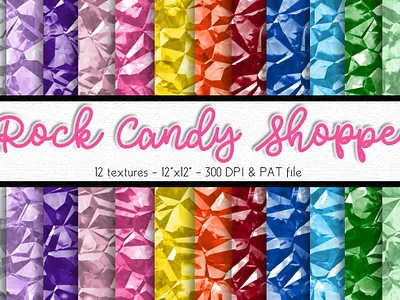 Rock Candy Digital Papers Set adobe backgrounds branding clipart design designers digital papers kit package papers pat file photoshop photoshop art photoshop pat set social media