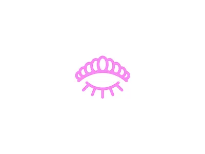 Princess Eyelash beauty branding close crown elegant eye eyelash female feminine girly logo logo design logotype pink princess woman