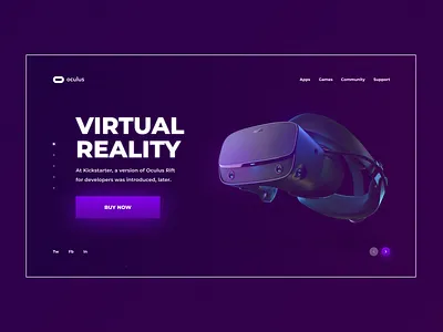 OCULUS RIFT | STEAM VR | 1 DAY = 1 SITE (CHALLENGE) aftereffects brutalism figma flat minimalism photoshop sketch ui ux webdesign