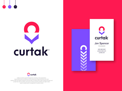 curtak - Logo Design Branding brand branding identity branding branding agency branding design branding style guide business business card c logo clever smart modern design graphic design designer hello dribbble illustration location man call center logo design mark logomark brandmark minimalist logo negative space logo technology vector