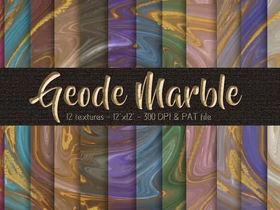 Geode Marble Digital Papers Set agate background branding design digital digital papers geode gold illustration kit marble papers photoshop social media background swirl