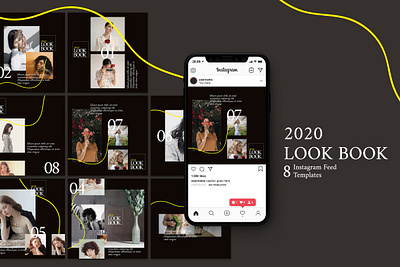 Lookbook Instagram Post Template business clean design fashion graphic media mobile modern post promotion sale social template web