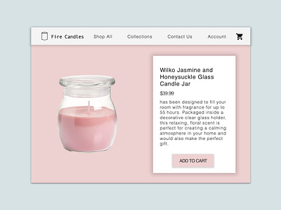 E-commerce UI branding candles dailyui design ecommence ecommerce design ecommerce shop freelancer logo minimal minimalism minimalistic sketch app typography ui uidesign vector webdesign webpage webpage design