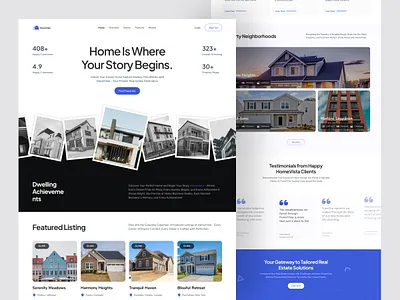 Real Estate Landing Page UI website Design design home house landing page real estate redesign ui ui designer ux web website