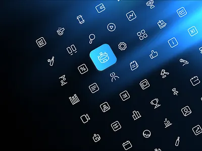 Cricket.com Icon System app cricket icons illustartion line icon minimal mobile ui ui ux ux web