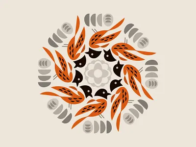 Orioles baltimore bird birds bloom eggs flower icon illustration logo maryland nature nest new england orioles scandinavian symbol wreath