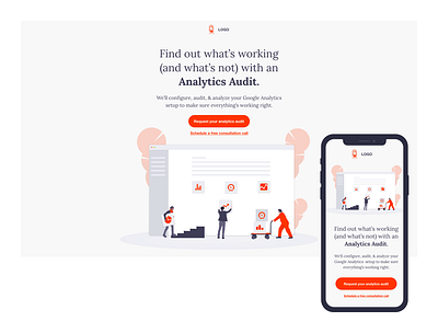 Conversion focused landing page for Analytics Audit landing page landing page design ui web design