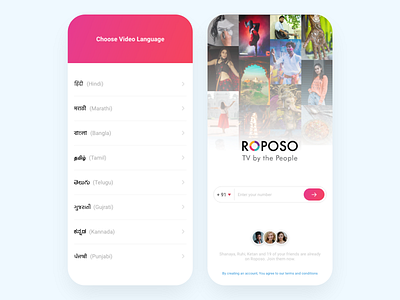 Login Screen app app design cards design mobile app mobile ui roposo ui uidaily ux