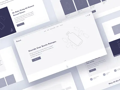 Natural wireframe design homepage layout minimal natural products product shopify shopify plus shopify theme soap theme ui ux website wireframe
