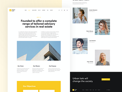 Urban Lark - About us architecture design flat home product design realestate ui uidesign user experience userinterface ux uxdesign web web design webdesign website website design