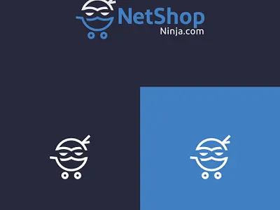 NetShopNinja brand design branding icon icon design logo identity logo inspiration logodesign ninjas online store shopping vector