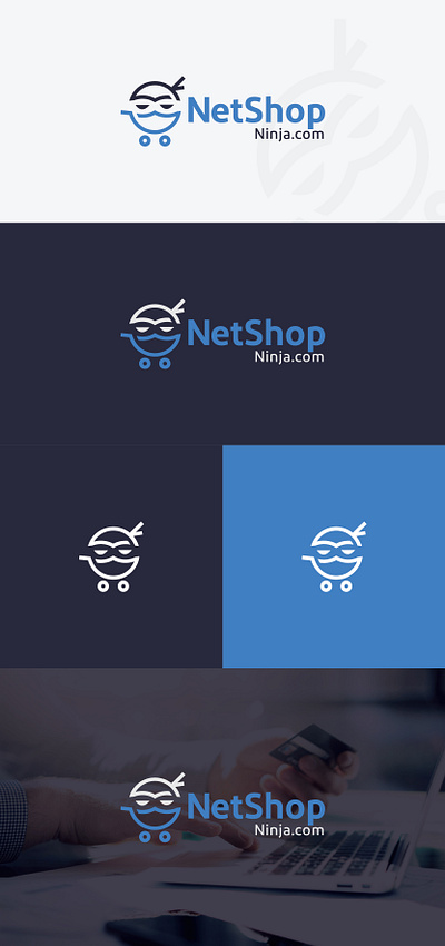 NetShopNinja brand design branding icon icon design logo identity logo inspiration logodesign ninjas online store shopping vector