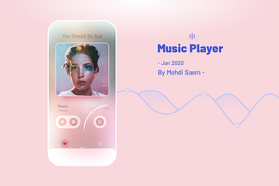 Music Player 100music black blue halsey music music app music art music player music player ui musician pink pink artwork pink ui pinkfloyd player sadmusic ui ui ux uiux uxdesign