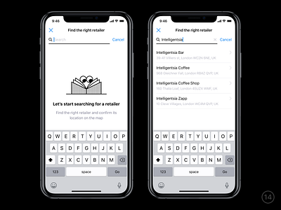 Improve retailer name app banking illustration improvements interaction ios mobile retailer search sketch ui ux wallet
