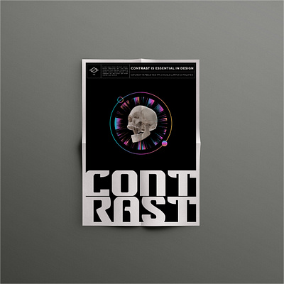 CONTRAST POSTER /// SATURDAY VIBE art direction design flat illustrator minimal poster art poster design typography vector