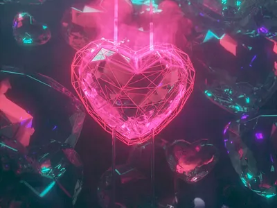 Heart of illumination 3d love valentine valentine day