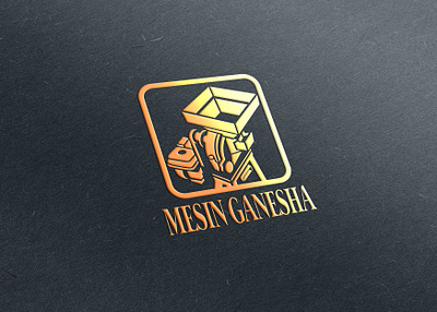 MESIN GANESHA branding design illustration logo logo design logo designer logo industri logo penggiling logodesign logos logotype penggiling vector