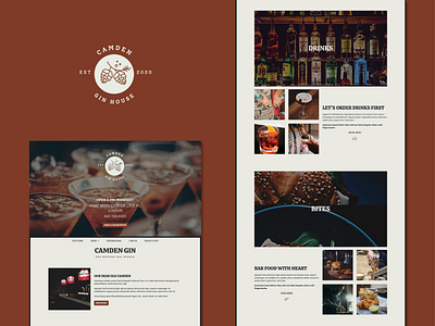 Camden Gin House responsive website