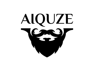 AIQUZE badge badge logo barber barbershop beard branding brutal character identity illustraion illustration logo logo mark logotype man mark retro symbol typography vintage
