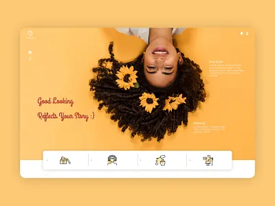 Hairdresser Salon Web Design hair salon hairdresser hairstyle online marketing online shop online shopping online store ordering salon salon app salon logo salon web shopping app shopping website ux design web design web shopp web ui design yellow