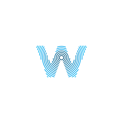 w and wifi branding design logo typography vector