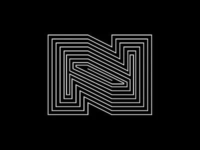 Letter N branding letter lines logo n typo