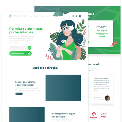 Oásis Quântico illustration logo photoshop spa ui ux vector web webdesign website design xd xd design