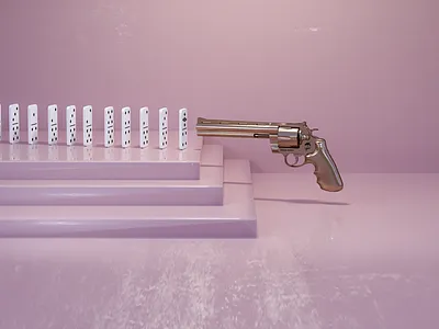 The Witness 3d 3d art 3d artist art branding calm clean design domino gun illustration pastel