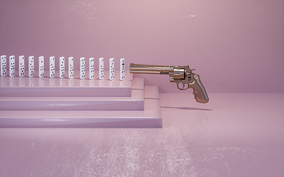 The Witness 3d 3d art 3d artist art branding calm clean design domino gun illustration pastel
