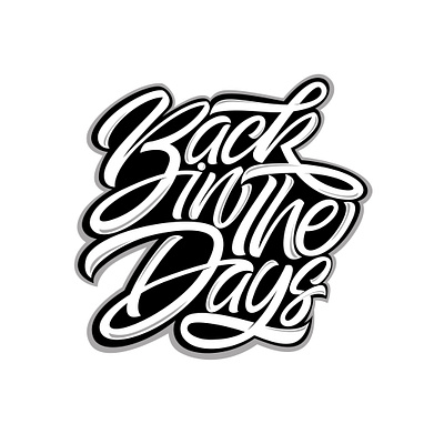 back in the days back in the days blackletter branding design illustration letter lettering logo