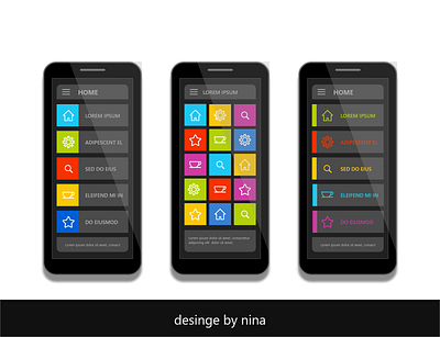 black adobe xd app design flat icon minimal ui ux web