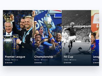 Leicester City Honours - V3 clean design football landing page soccer sport sports ui ui ux ux web design